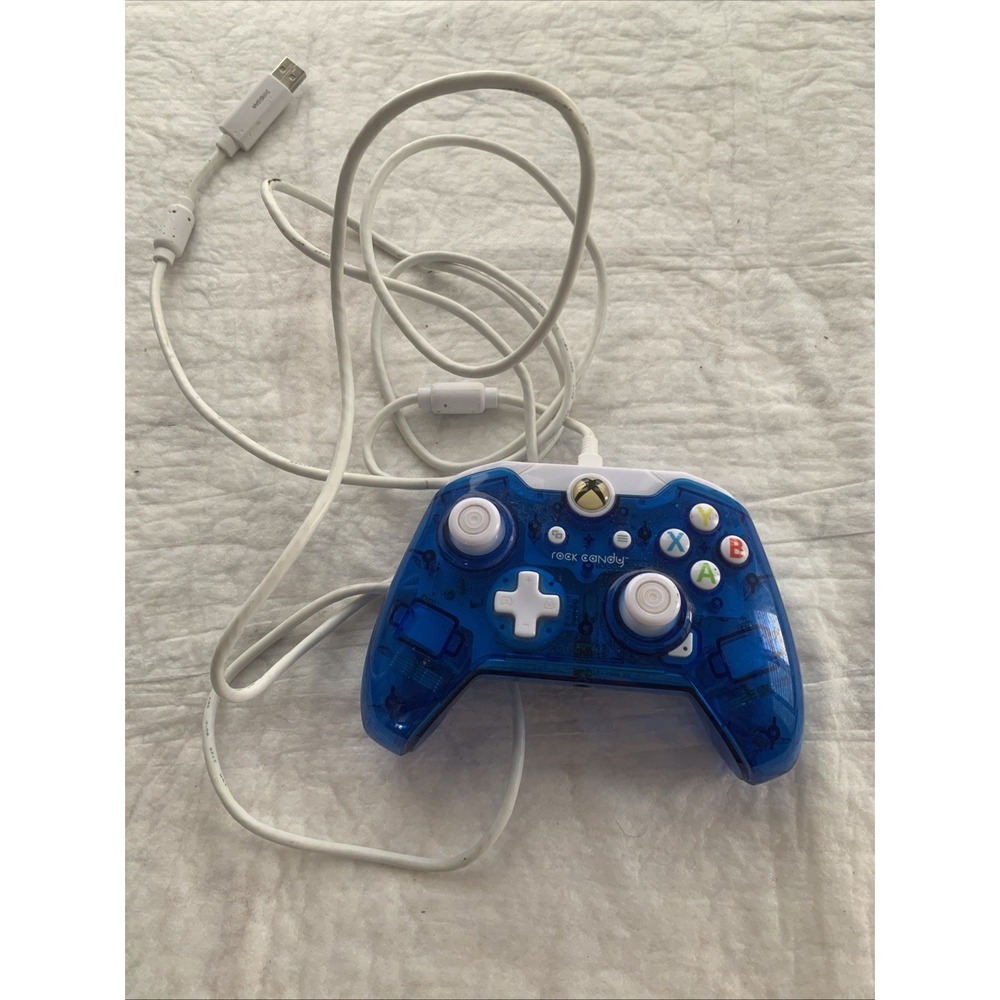 PDP 048-036 Rock Candy Wired Gaming Controller Blue For Xbox One, X|S, 360, PC